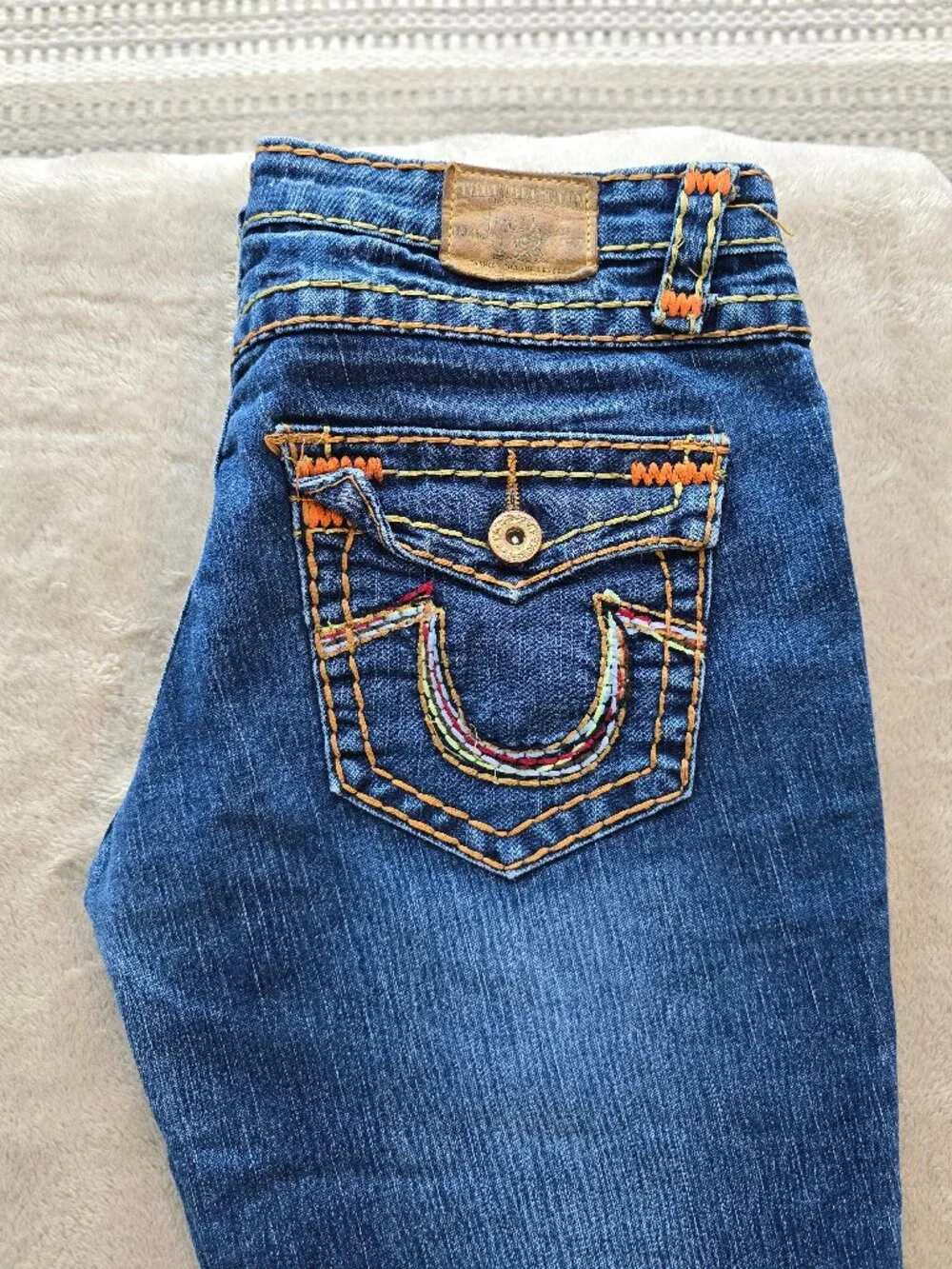 True Religion | Jeans | Vintage Y2k Joey Super T Low flare, stitching - Picture 8 of 9